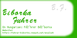 biborka fuhrer business card